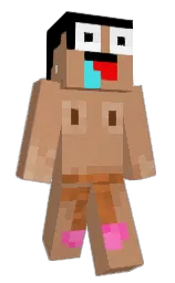 antique brass and black Minecraft skin — Classic model — first worn by asgeir_the_pimp