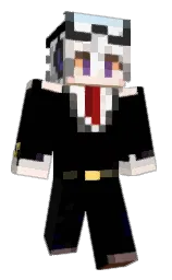 black and fair pink Minecraft skin — Classic model