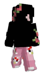 black and puce Minecraft skin — Classic model — first worn by CargoCatboy