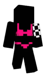 black and rose Minecraft skin — Classic model