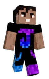 black and sandal Minecraft skin — Classic model — first worn by JodiumGaming