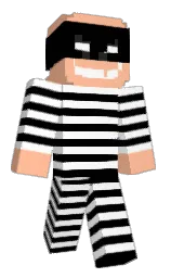 black and peach orange Minecraft skin — Classic model — first worn by bruxaaooOPERIGO