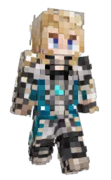 champagne and black Minecraft skin — Slim model — first worn by C6Varka