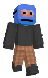 mine shaft and cornflower blue Minecraft skin — Slim model — first worn by LikeABosbes