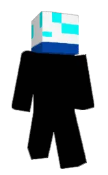 white and cobalt Minecraft skin — Slim model — first worn by PrinceCR