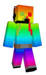 blue ribbon and lime Minecraft skin — Classic model — first worn by Xiaojiafeng
