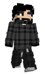black and mine shaft Minecraft skin — Slim model — first worn by fentamyl
