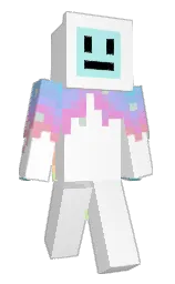 white and light wisteria Minecraft skin — Classic model — first worn by 4aq_