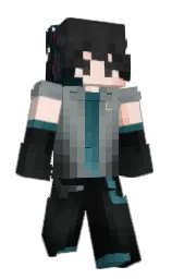 woodsmoke and shark Minecraft skin — Classic model — first worn by SoyChami