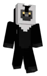 black and alto Minecraft skin — Classic model — first worn by LightTG