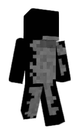 black and boulder Minecraft skin — Slim model — first worn by abstraktd