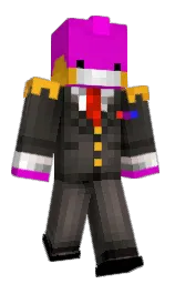 black and purple pizzazz Minecraft skin — Classic model — first worn by MudkipCommand