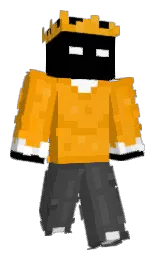 orange peel and black Minecraft skin — Classic model — first worn by Kuba1235