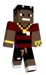 black and tobacco brown Minecraft skin — Slim model