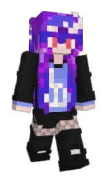woodsmoke and purple heart Minecraft skin — Slim model — first worn by Luelia