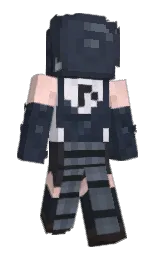 bright gray and shark Minecraft skin — Slim model