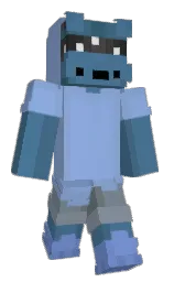 polo blue and dull lavender Minecraft skin — Classic model — first worn by Bexr