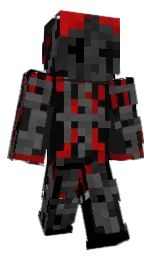 black and cod gray Minecraft skin — Classic model — first worn by DMQ0812