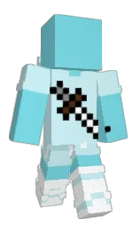 mint tulip and aquamarine blue Minecraft skin — Classic model