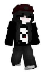 black and cod gray Minecraft skin — Slim model