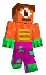blaze orange and red beech Minecraft skin — Slim model — first worn by MacalMedia03