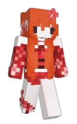 rose white and black Minecraft skin — Slim model — first worn by LowKitty