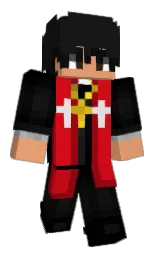 black and cod gray Minecraft skin — Classic model — first worn by spamer21