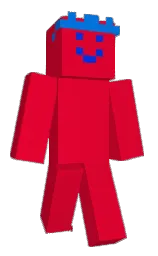 red ribbon and azure radiance Minecraft skin — Classic model