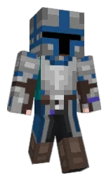 black and chathams blue Minecraft skin — Classic model