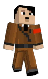 black and bull shot Minecraft skin — Classic model — first worn by Erikpacman