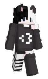 white and thunder Minecraft skin — Slim model