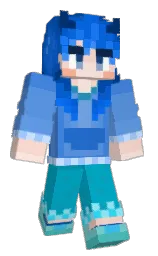 royal blue and cerulean Minecraft skin — Classic model — first worn by giggle1cat