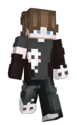 judge gray and cocoa brown Minecraft skin — Slim model — first worn by J8di