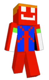 scarlet and tangerine Minecraft skin — Slim model
