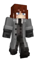 dove gray and redwood Minecraft skin — Classic model — first worn by LuffySword324