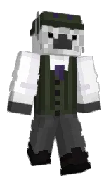 cod gray and white Minecraft skin — Classic model — first worn by LamaDKing