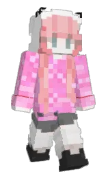 white and carnation pink Minecraft skin — Slim model — first worn by Dem0nEssence