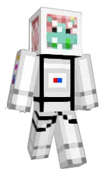 white and alto Minecraft skin — Classic model — first worn by Sk1ttl3sss
