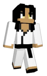 black and white Minecraft skin — Classic model — first worn by castlehwan