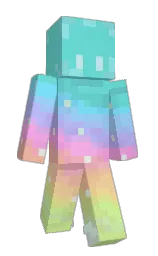 v6_2y's Minecraft skin wearing the Aurora cape