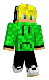 black and sandy brown Minecraft skin — Slim model — first worn by creepex2654