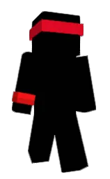 black and red ribbon Minecraft skin — Classic model