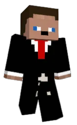 black and bright red Minecraft skin — Classic model