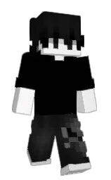 black and alabaster Minecraft skin — Slim model — first worn by Basti_Troxx