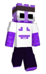 white and violet Minecraft skin — Slim model — first worn by ZacZy