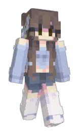 sand dune and periwinkle gray Minecraft skin — Slim model