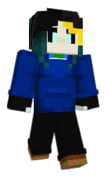 cod gray and resolution blue Minecraft skin — Classic model — first worn by DamagedOCUzi