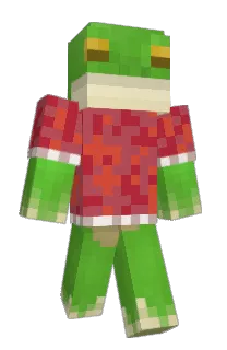 Front of EnglishFrog's skin
