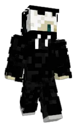 black and cod gray Minecraft skin — Classic model — first worn by mashsaeed