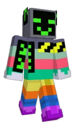 mid gray and caribbean green Minecraft skin — Classic model